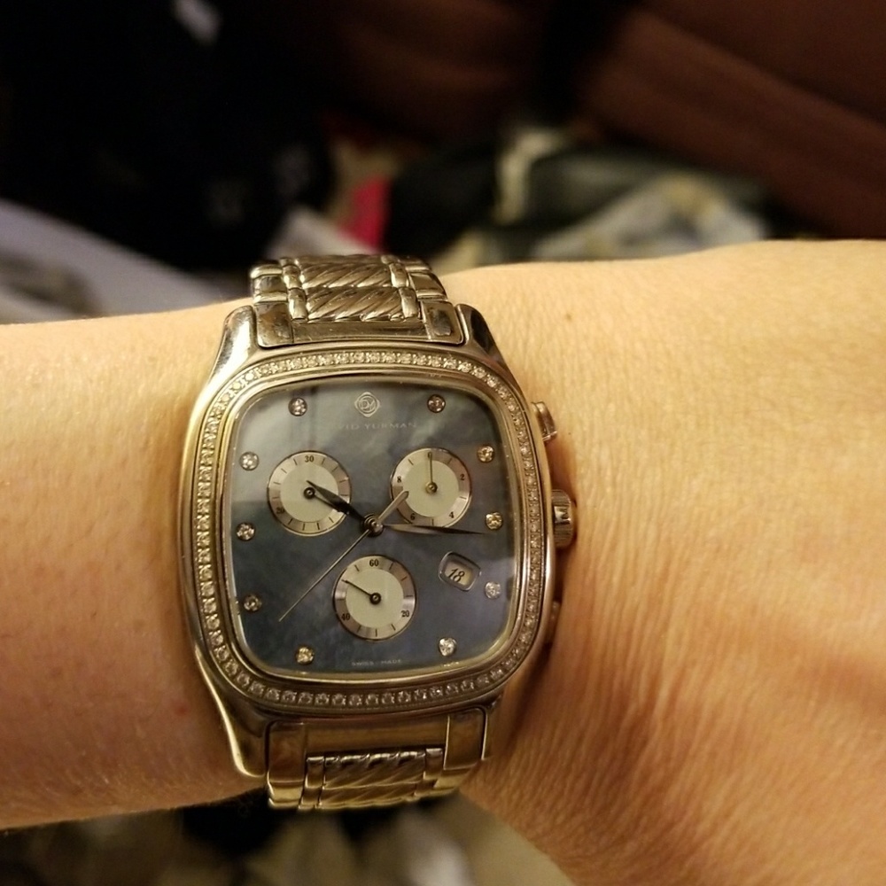 AUTHENTIC DAVID YURMAN DIAMOND DACE WATCH